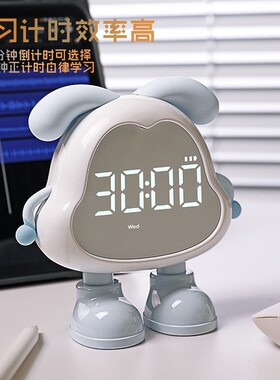 朵拉趣味闹钟氛围感床头时钟夜灯宿舍桌面数显usb充电闹钟