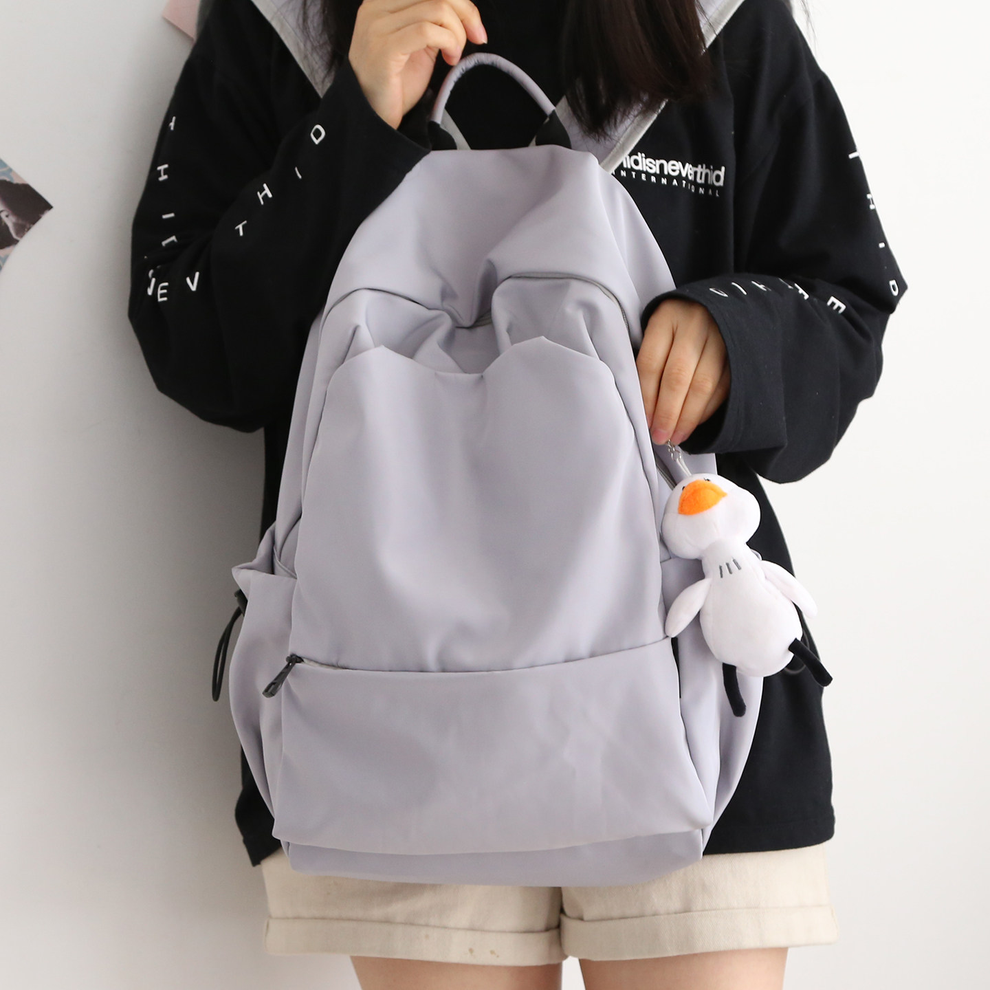 森系大容量纯色双肩包女书包男背包女双肩轻便旅游登山包双肩背包,淘宝优惠券,粉丝福利购,淘宝优惠卷