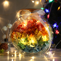 TGreat number 520 kPaper cranes jars finished folding paper stars bottle oversized wood stuffed with ready glass empty bottle to send girlfriend