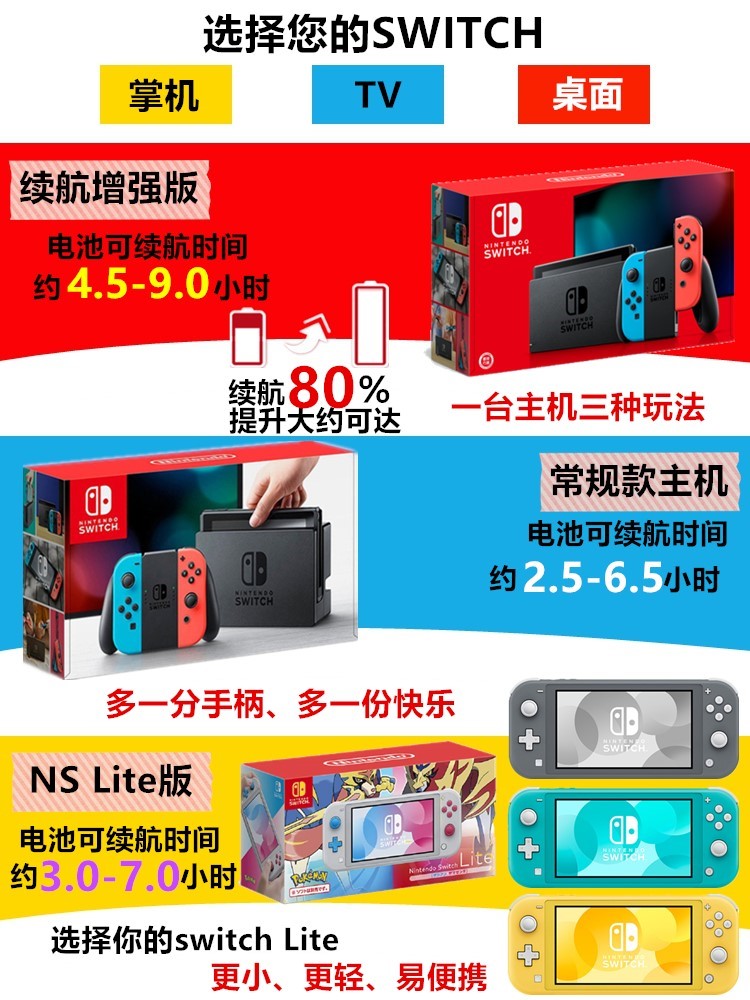 任天堂Switch NS主机怪物猎人崛起限定版 rise猛汉续航版现货-图0