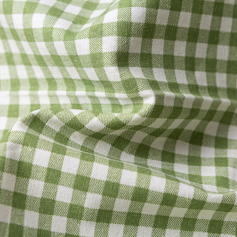 绿色格子日韩棉麻桌布布艺茶几台布圆桌盖布长方形布艺新款可定制,淘宝优惠券,粉丝福利购,淘宝优惠卷