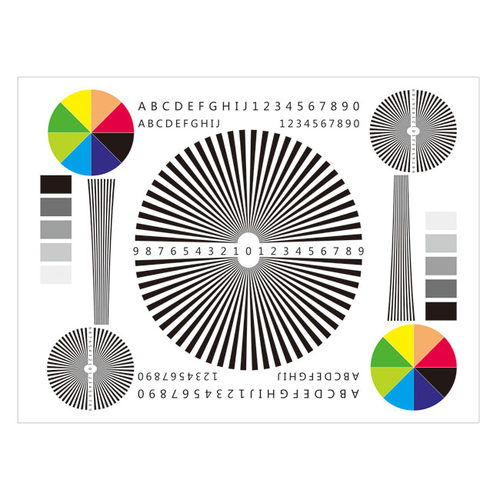 镜头调焦测试卡手机摄像头DV监控摄像机测试图高清(A3)385x290mm - 图3