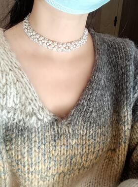 2025蛇年法式梭编奢华蕾丝手工编织锁骨项链红手绳本命年转运招财