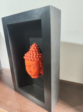 木质佛像禅意空间佛陀头像壁挂