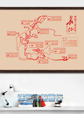 革命题材风党员活动室红色壁挂画
