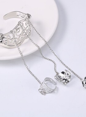 复古镂空流苏链条戒指手镯手饰