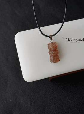 麻瓜|原创设计天然黑骨干金骨干莲花黑色皮绳项链锁骨链 包邮个性