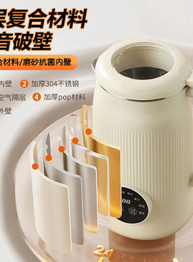 110V迷你全自动豆浆机美国加拿大