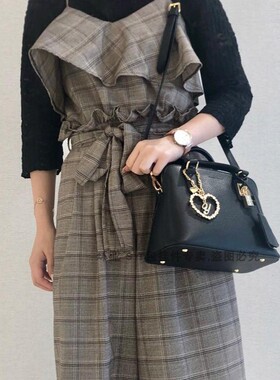 日本s家桃心字母水晶挂件包挂件