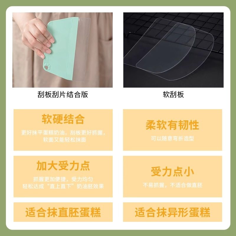 蛋糕软刮板烘焙抹面神器奶油透明刮方形圆形刮片一刀收面糊刮平器,淘宝优惠券,粉丝福利购,淘宝优惠卷
