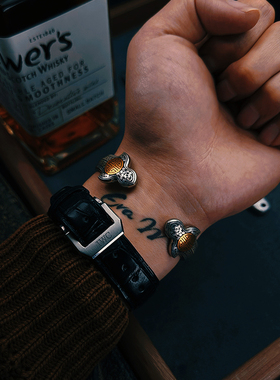 巴赫国家非遗陨铁24K金手镯