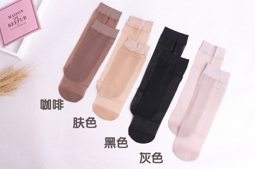 红辣椒短丝袜耐磨包芯丝女士短袜2451 天鹅绒2569防勾丝女短袜 - 图0