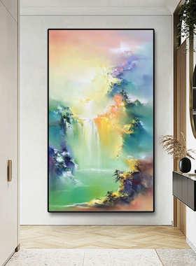 玄关走廊单幅竖版抽象客厅装饰画