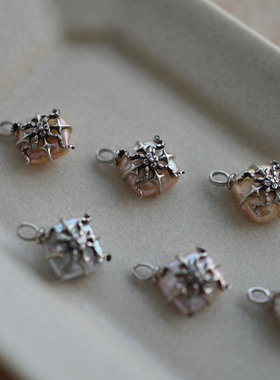 睡莲生生世世 原创设计925纯银星芒蛇元素吊坠天然珍珠气质挂坠