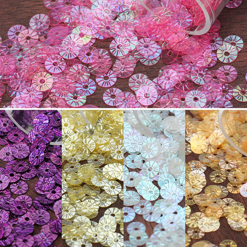 【4mm车轮片/太阳花】法式刺绣亮片服装配料手缝珠绣亮片娃衣辅料 - 图3