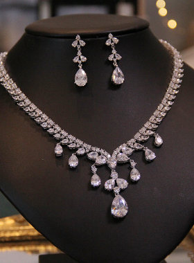 BWBRIDE水滴锆石镶嵌项链