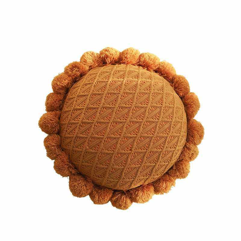 ins针织流苏蒲团抱枕沙发客厅床头靠枕网红花朵抱枕套不含芯靠垫,淘宝优惠券,粉丝福利购,淘宝优惠卷