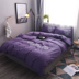 Cotton cotton quilt quilt quilt bốn bộ khăn trải giường ba bộ giường ngủ màu rắn ký túc xá nam 1,5 / 1,8m giường - Bộ đồ giường bốn mảnh mua chăn ga gối đệm Bộ đồ giường bốn mảnh