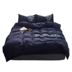 Cotton cotton quilt quilt quilt bốn bộ khăn trải giường ba bộ giường ngủ màu rắn ký túc xá nam 1,5 / 1,8m giường - Bộ đồ giường bốn mảnh mua chăn ga gối đệm Bộ đồ giường bốn mảnh