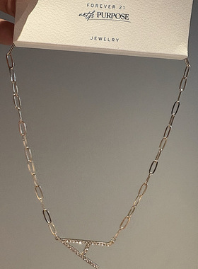 FOREVER21正品折扣清仓欧美简约INS几何COS字母A走秀小众冷淡项链