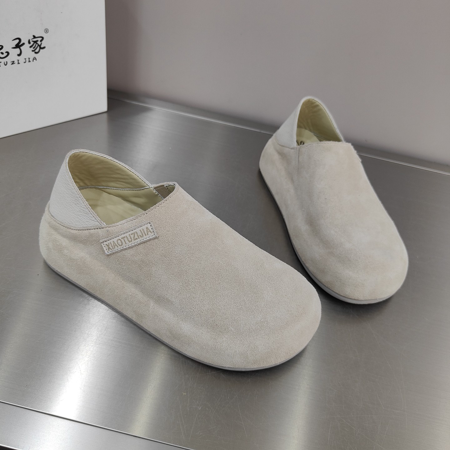 韩版磨砂皮勃肯鞋女2026早春新款圆头一脚蹬平底内增舒适百搭单鞋,淘宝优惠券,粉丝福利购,淘宝优惠卷