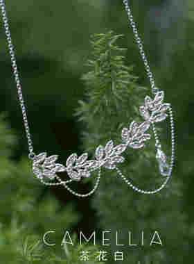 夏日轻盈感超仙白露蕾丝纯银项链