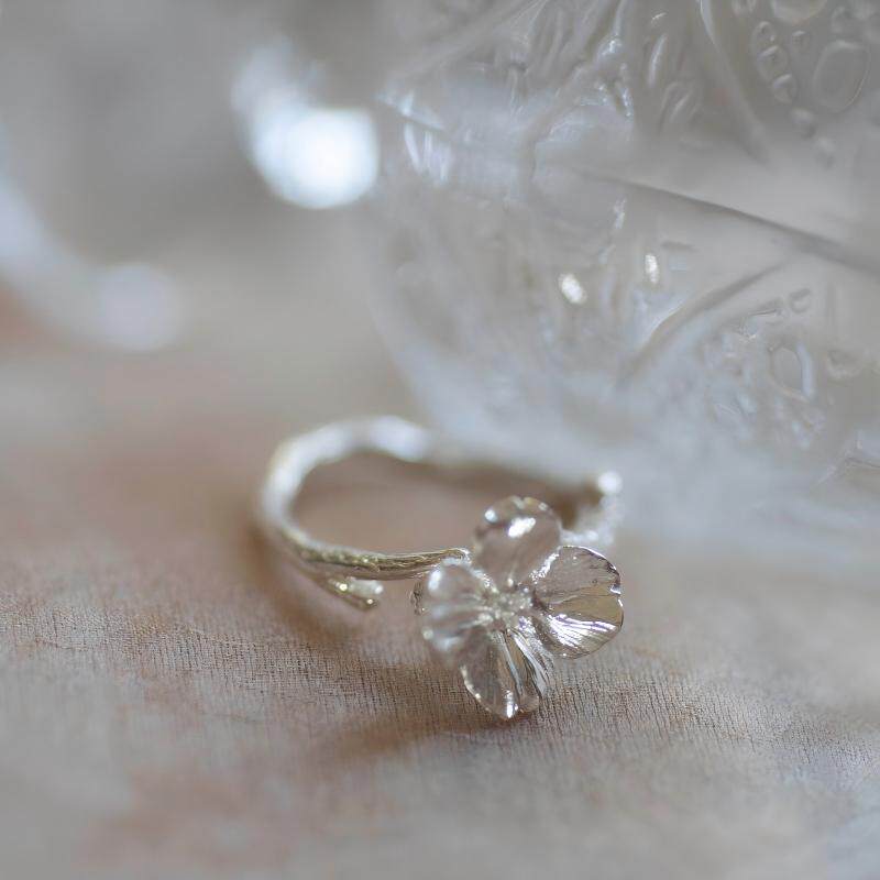 Original Design Flower Open Ring