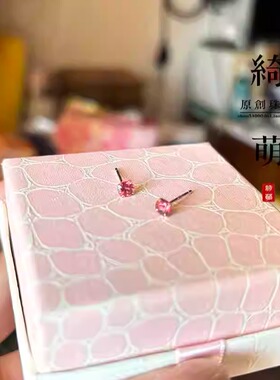天然石榴石低调耳钉925银小众