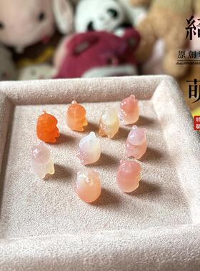 玛瑙可爱动物卡通小雕件吊坠