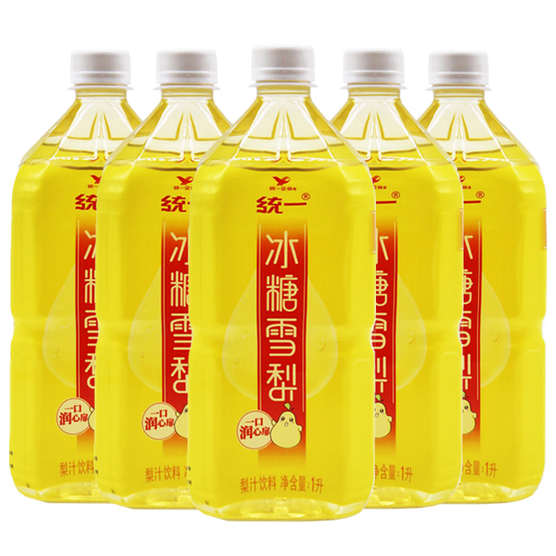 统一冰糖雪梨1000ml*4瓶8瓶装整箱梨汁饮料1升畅饮装雪梨味饮品-图2