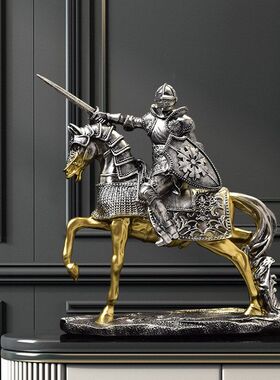 北欧胜利骑士创意树脂工艺品书房