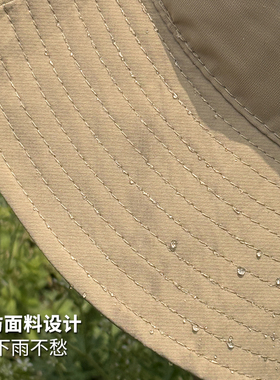 速干防水显脸小黑色渔夫帽