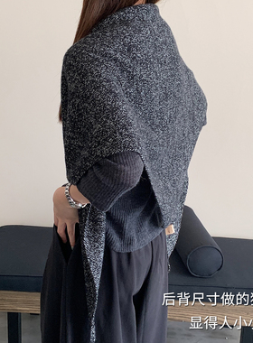 Rowf风纯羊毛三角披肩外搭高级感