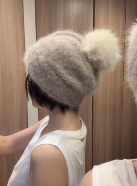 宋祖儿同款现货SHK01361*01261安哥拉兔毛帽CA4LA堆堆帽MARAFUR