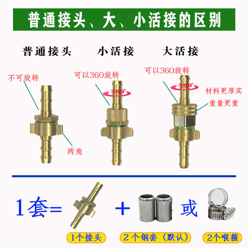 农用打药机农药管子高压打药管接头配件快速接头8.5旋转活接头6.5 - 图1