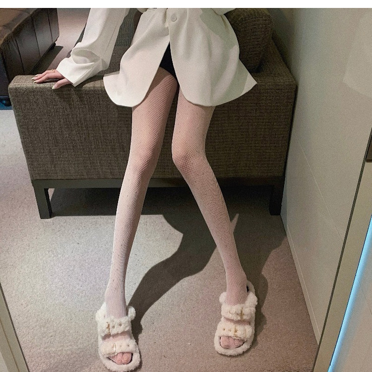 春夏季性感黑色丝袜女烫钻blingbling渔网袜日系薄款jk白色连裤袜,淘宝优惠券,粉丝福利购,淘宝优惠卷