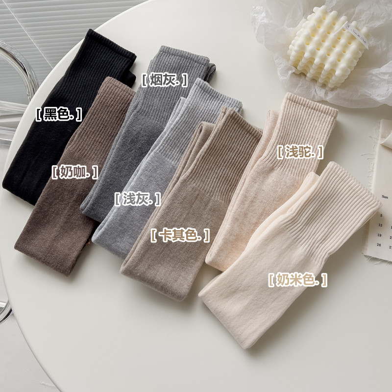 秋冬加绒白色长筒袜日系保暖高筒袜米色羊毛大腿袜子加厚过膝袜女,淘宝优惠券,粉丝福利购,淘宝优惠卷