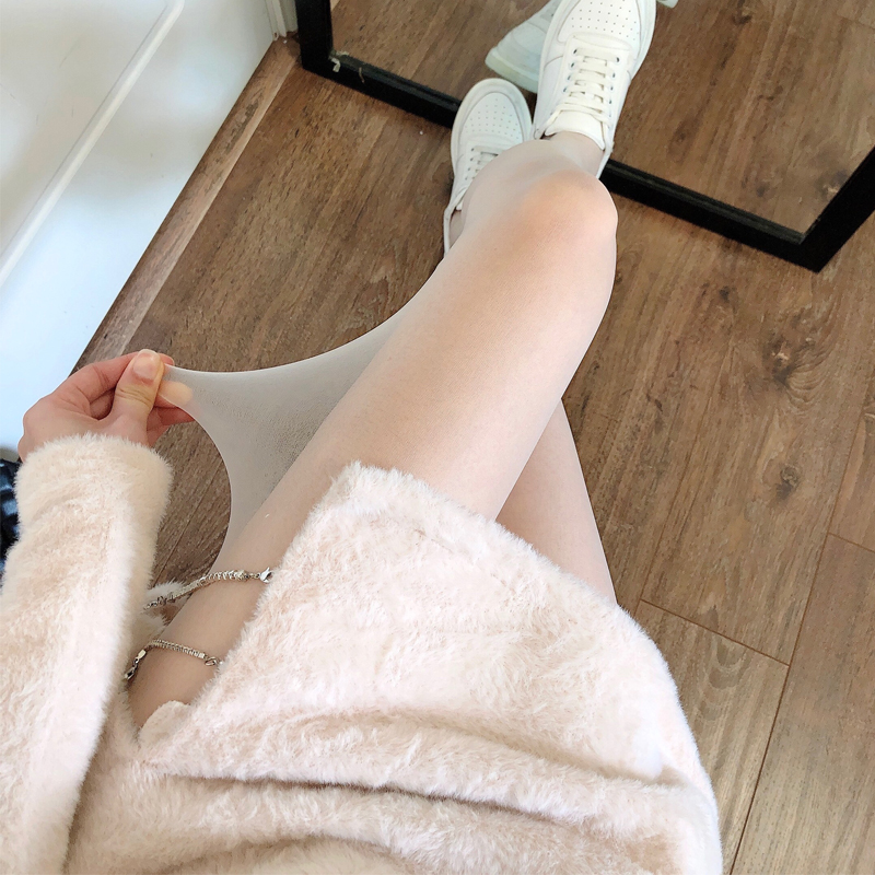 肉色丝袜女春夏薄款防勾丝白色连裤袜裸感肤色光腿自然神器黑丝 - 图1