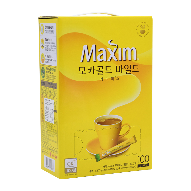 韩国麦馨摩卡咖啡100条maxim原装进口咖啡速溶咖啡3合1盒装1200g - 图3