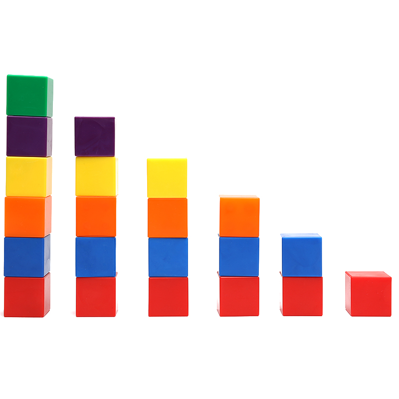 游思乐USL 1英寸中空方块 2.5cm立方块幼儿数学教具儿童拼搭积木
