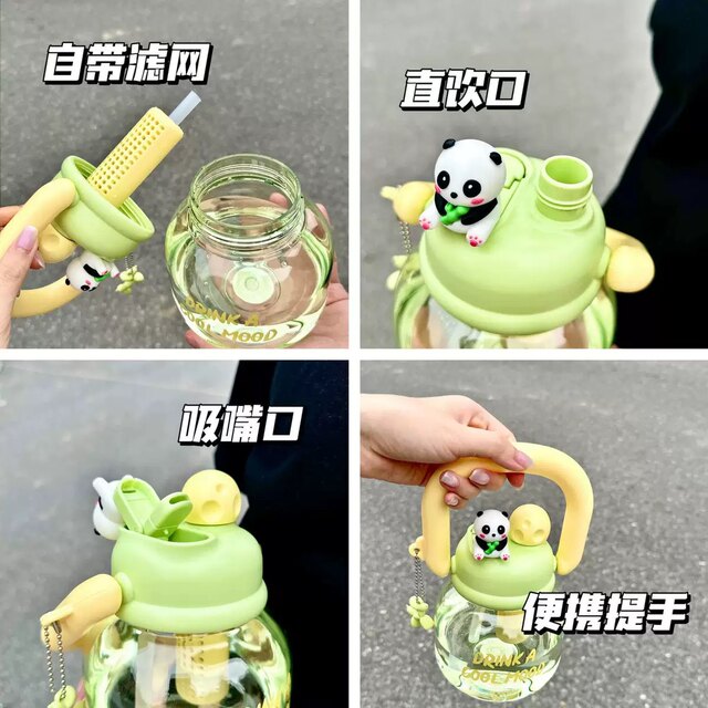 ຜົນປະໂຫຍດຫຼຸດລາຄາ! ມີໃຫ້ພຽງແຕ່ຫນຶ່ງຄື້ນ! ຈອກນ້ຳກິລາຂະໜາດໃຫຍ່, ຂະໜາດດີ, ເຟືອງ, ຈອກນ້ຳດື່ມສອງເທົ່າທ້ອງໃຫຍ່