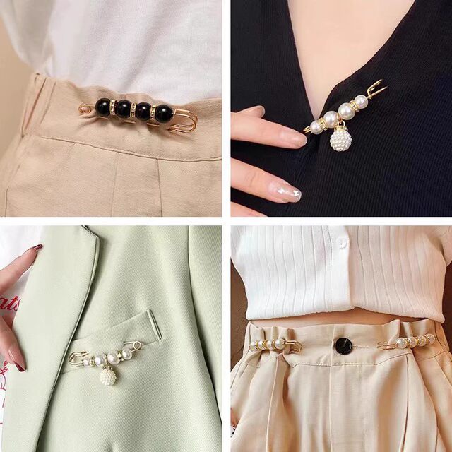 Multifunctional brooch pearl pin waist