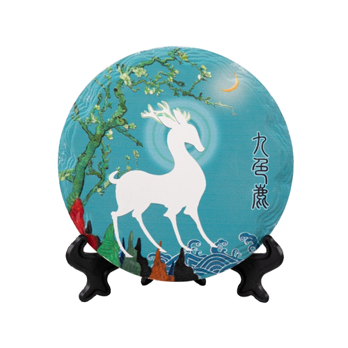 敦煌文创陶瓷茶杯垫九色鹿博物馆莫高窟复古隔热垫桌面摆件礼物 - 图3