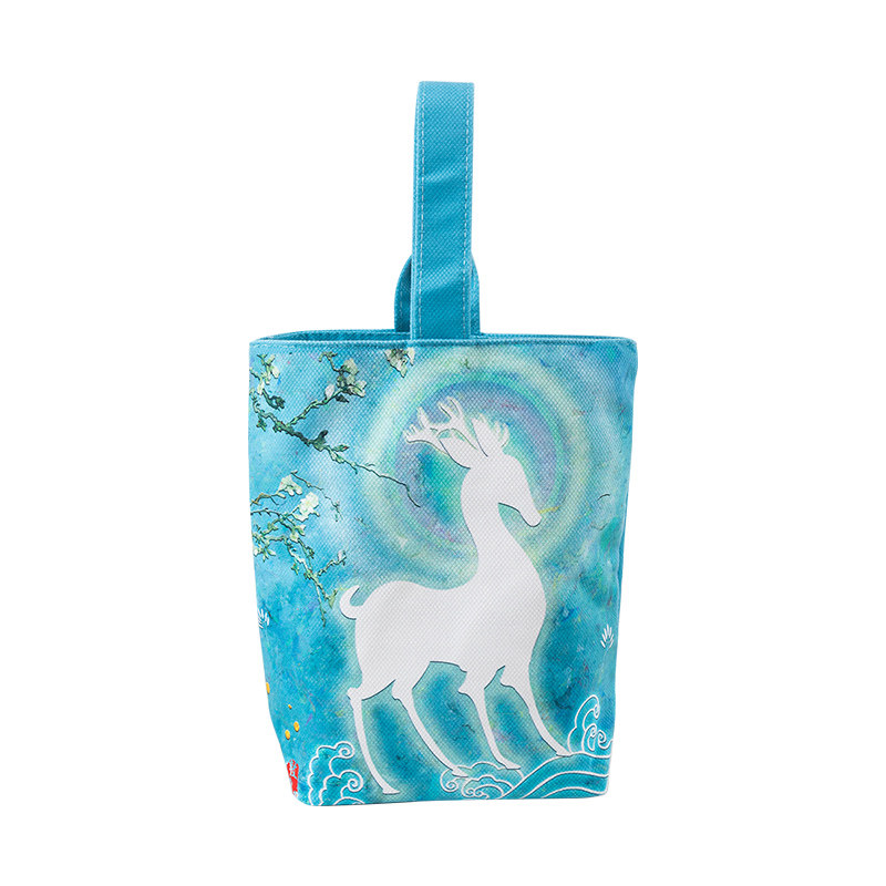 敦煌九色鹿手提遛弯水桶包手腕包收纳小布袋中国风文创旅游纪念品 - 图3