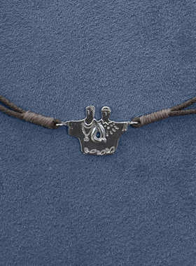 SALE E PEPE 纯银双人舞编绳项链