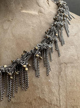 JEAN FRANCOIS MIMILLA 编织钢链钢珠项链 手工 法国