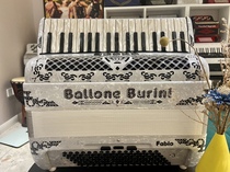 Italian original imported BB-fabio 96 bass keyboard Three-row spring accordion 8 6kg