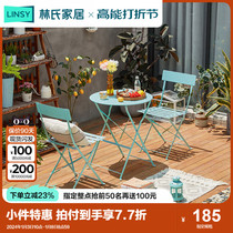 Lins Home Iron Art Courtyard Outdoor Table And Chairs Combination Open-air Balcony Leisure Area Arrangement Lins Wood Industry LS726