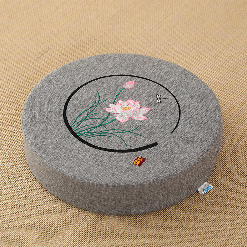 蒲团坐垫禅修打坐垫可拆洗拜佛垫飘窗垫炕垫高档刺绣(蜻蜓系列)