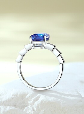 抖音热销新款祖母绿色7*9mm高碳钻戒指女925纯银锆石阶梯排钻手饰